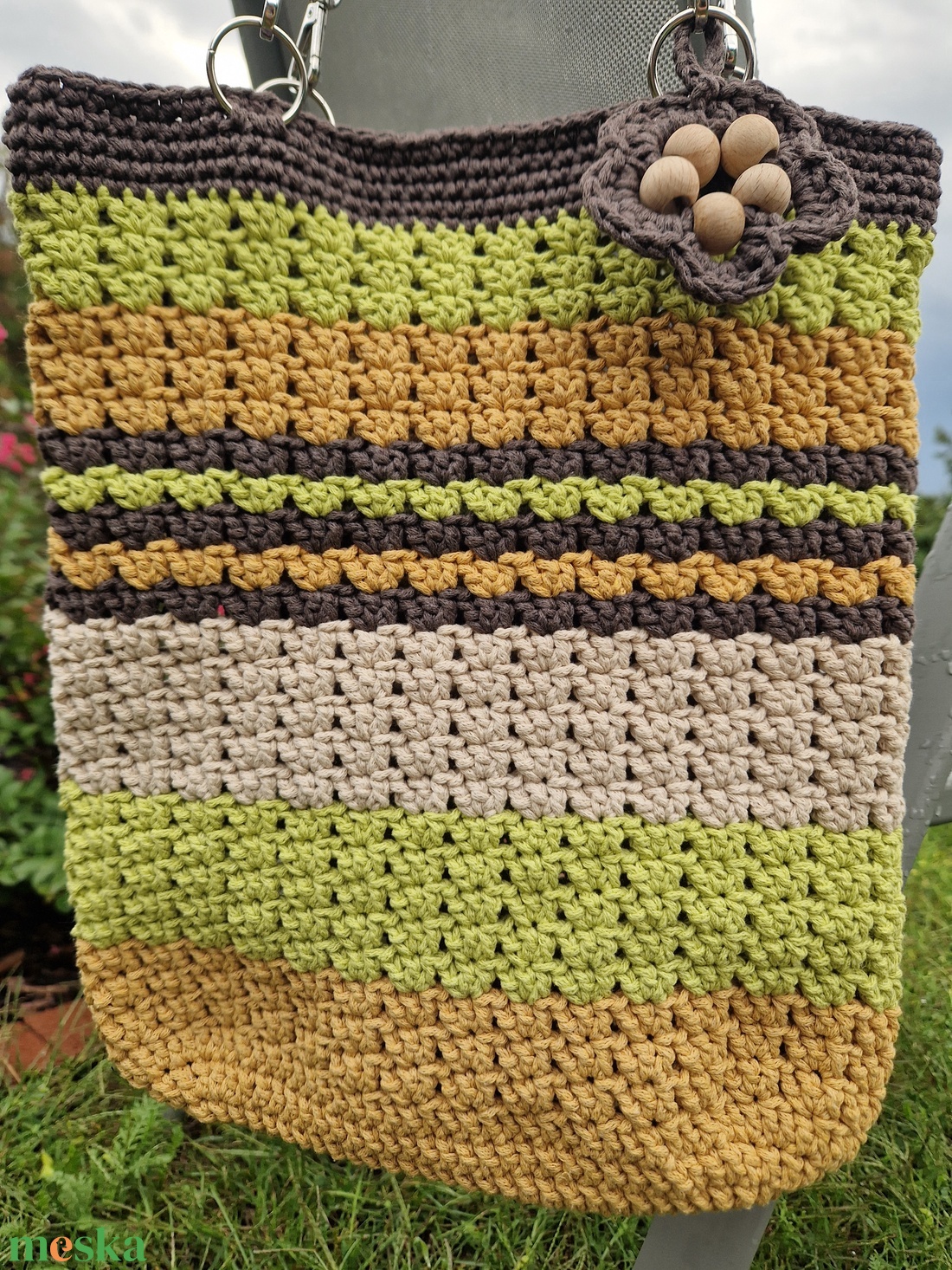 Tavaszi boho táska - táska & tok - bevásárlás & shopper táska - kenyeres zsák - Meska.hu