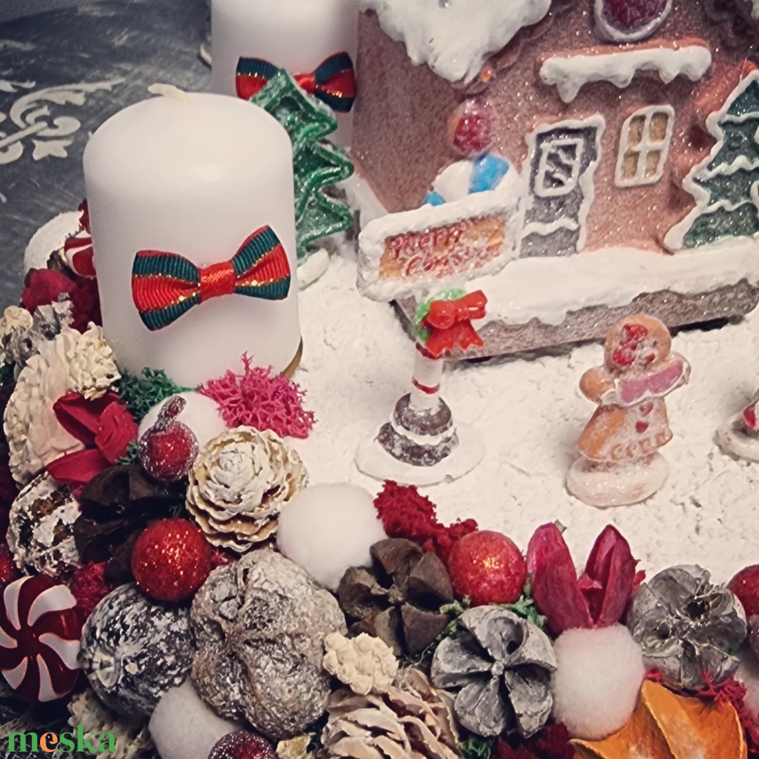 Mézeskalács adventi koszorú - karácsony - adventi díszek - adventi asztaldísz - Meska.hu Mézeskalács adventi koszorú - karácsony - adventi díszek - adventi asztaldísz - Meska.hu