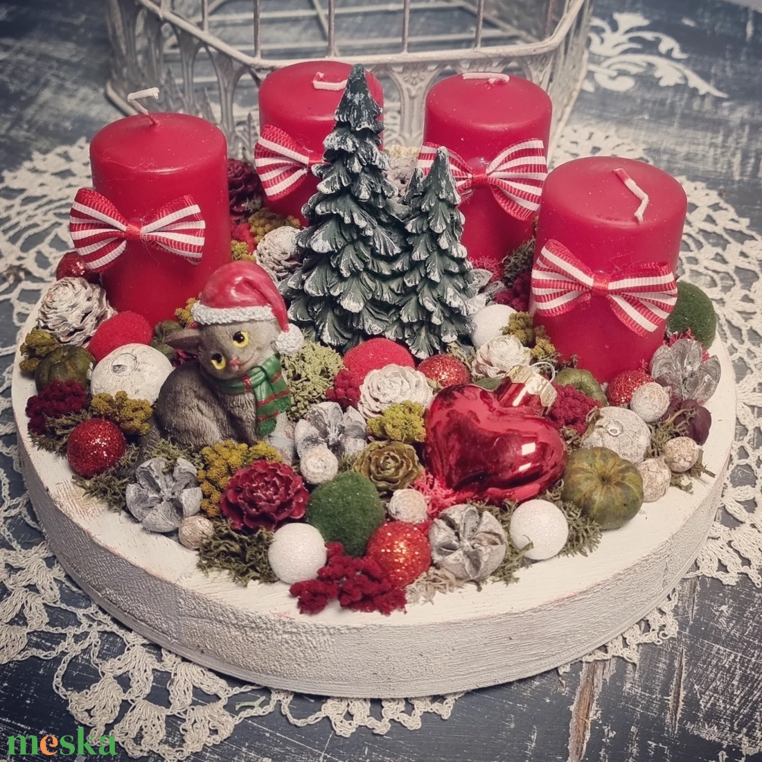 Cicás adventi tálca - karácsony - adventi díszek - adventi gyertyadíszek és koszorúdíszek - Meska.hu Cicás adventi tálca - karácsony - adventi díszek - adventi gyertyadíszek és koszorúdíszek - Meska.hu