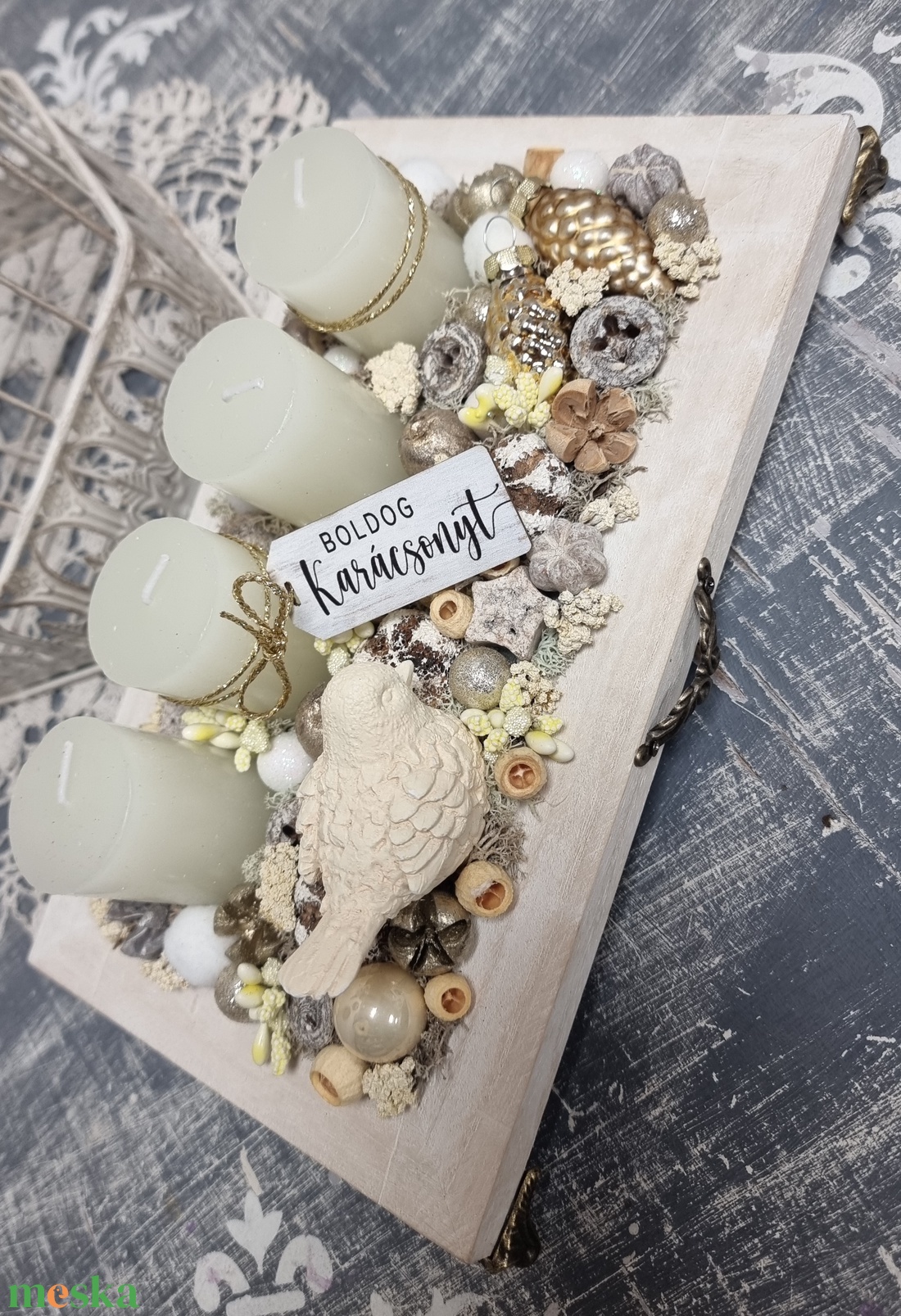 Adventi tálca - karácsony - adventi díszek - adventi ablakdekoráció - Meska.hu Adventi tálca - karácsony - adventi díszek - adventi ablakdekoráció - Meska.hu