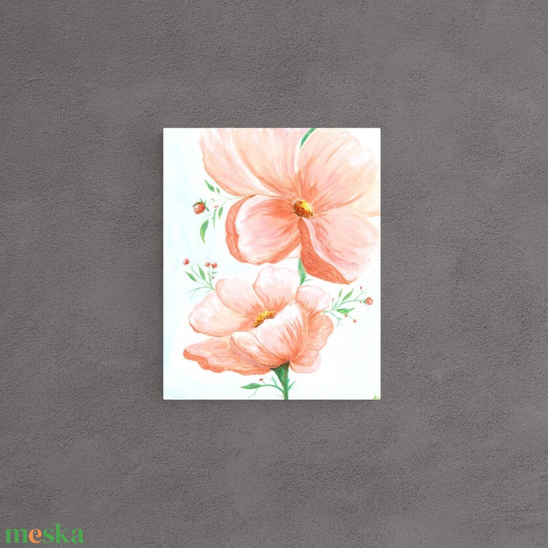 Bazsarózsapár kép, Art print eredeti festmény alapján, limitált kiadás többféle méretben  - otthon & életmód - dekoráció - kép & falikép - kép & falikép - Meska.hu