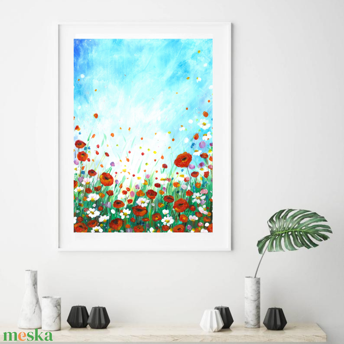 Pipacsmező festmény, Art print eredeti festményem alapján, különböző méretek, modern otthoni dekor - művészet - festmény - festmény vegyes technika - Meska.hu Pipacsmező festmény, Art print eredeti festményem alapján, különböző méretek, modern otthoni dekor - művészet - festmény - festmény vegyes technika - Meska.hu