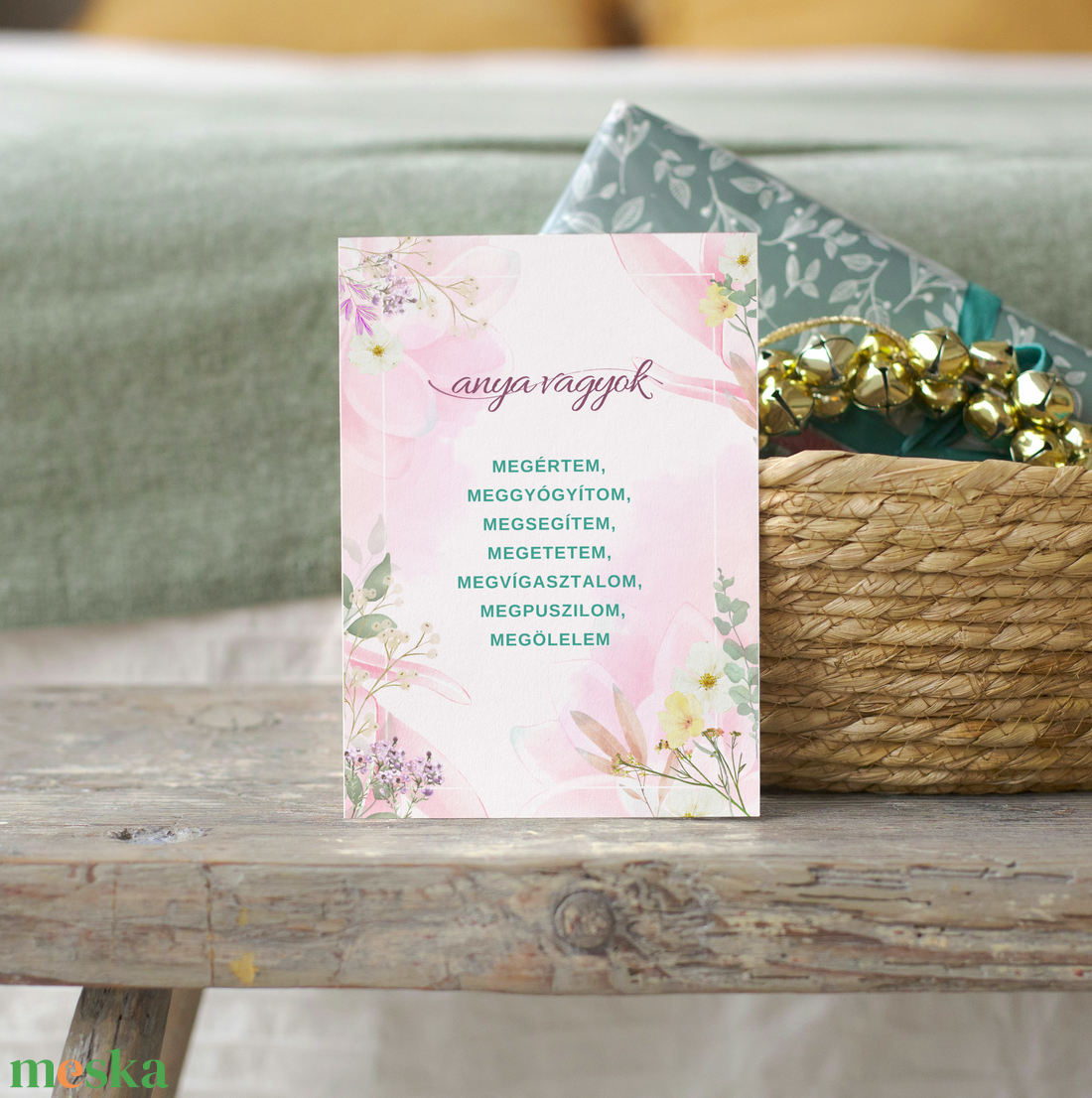 Anya vagyok - Különleges inspirációs festmény anyukáknak. Motivációs kép szeretettel kismamáknak, anyukáknak - művészet - grafika & illusztráció - művészi nyomat - Meska.hu