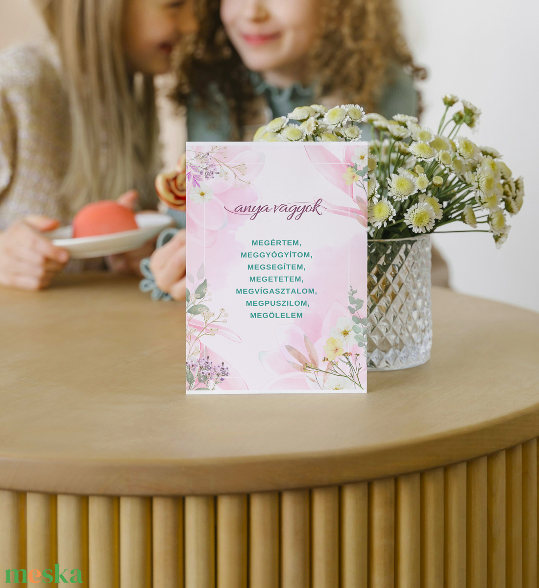 Anya vagyok - Különleges inspirációs festmény anyukáknak. Motivációs kép szeretettel kismamáknak, anyukáknak - művészet - grafika & illusztráció - művészi nyomat - Meska.hu