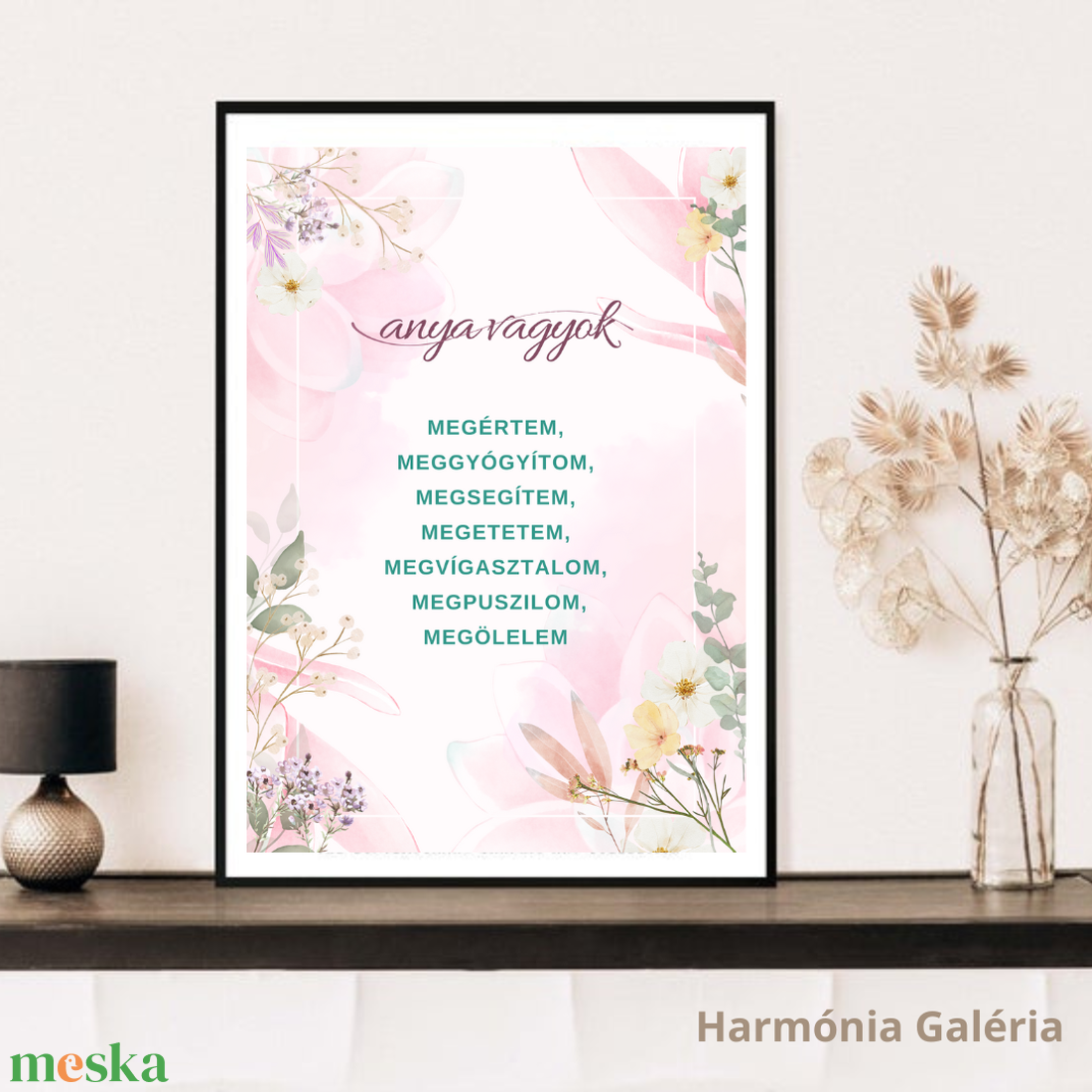 Anya vagyok - Különleges inspirációs festmény anyukáknak. Motivációs kép szeretettel kismamáknak, anyukáknak - művészet - grafika & illusztráció - művészi nyomat - Meska.hu