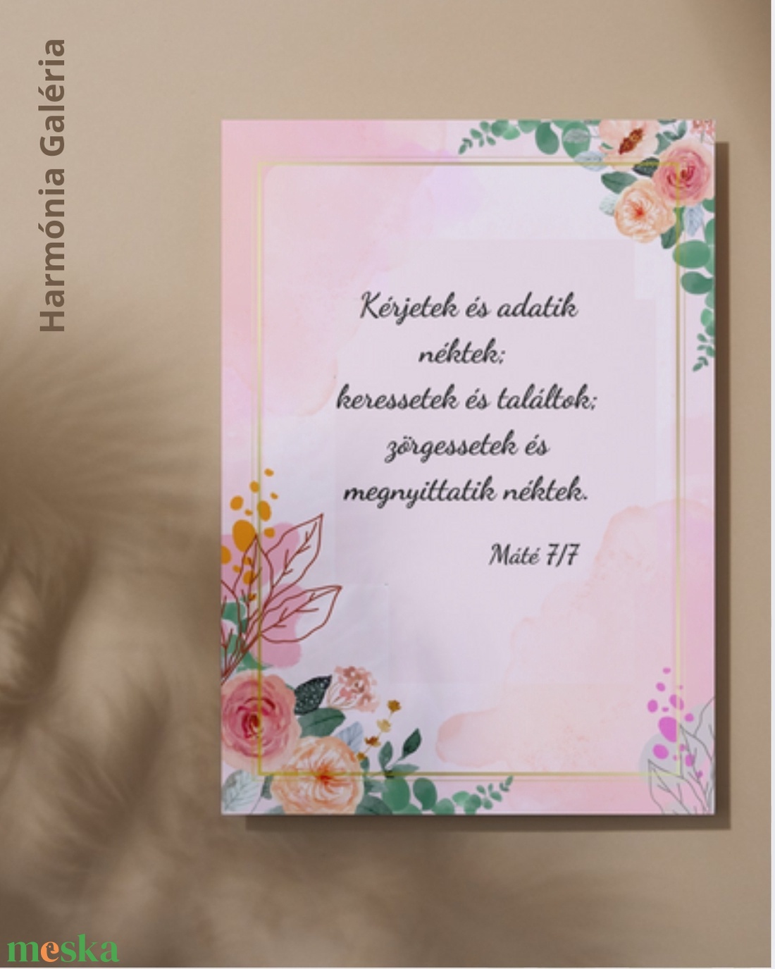 Bibliai idézet keresztény kép, ajándék Bibilai ige aquarelle virágokkal. Választható méretben közvetlenül a művésztől - otthon & életmód - vallás - házi áldás - Meska.hu