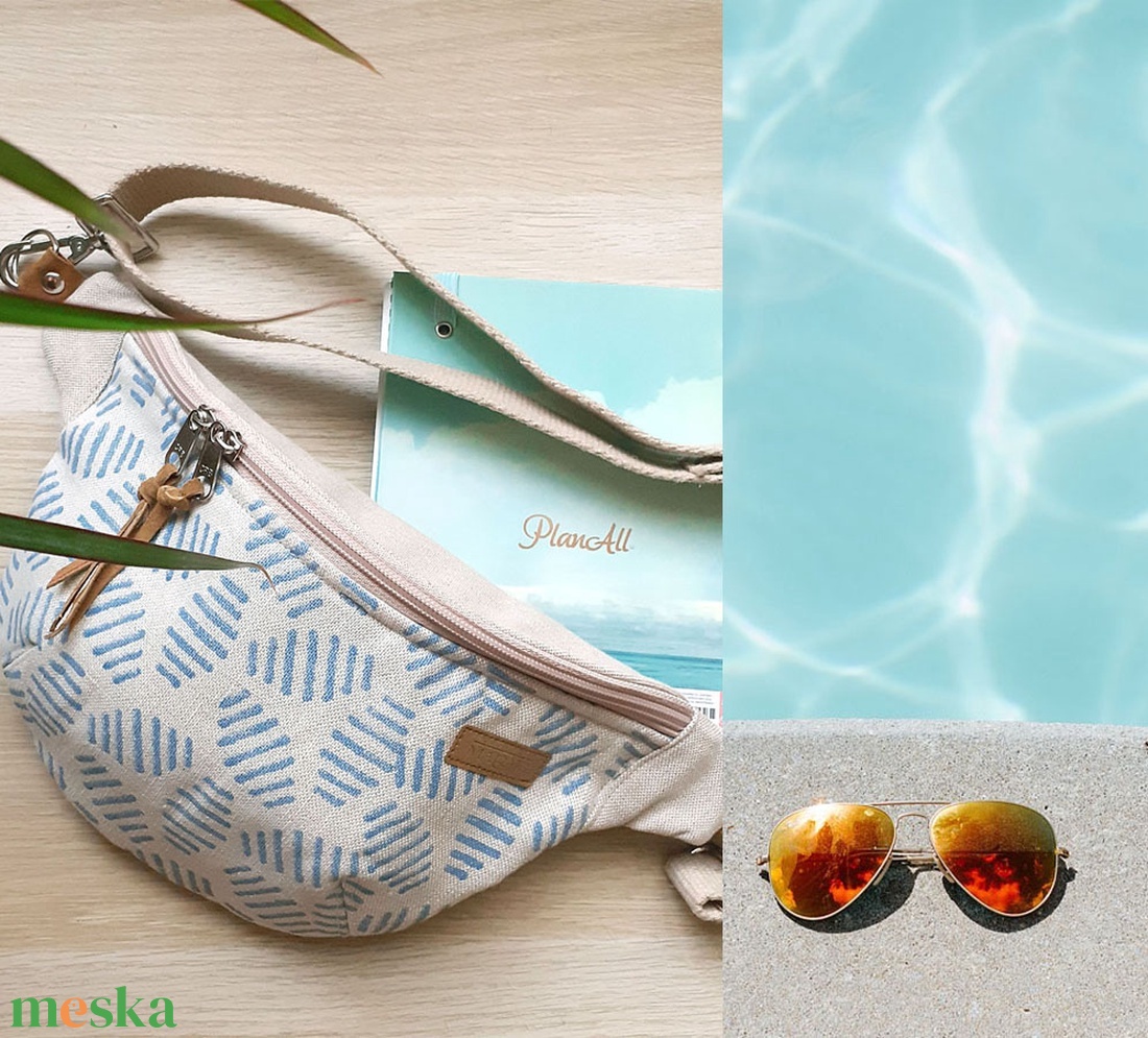 Türkizkék, mintás lenvászon Övtáska, Kistáska, Crossbody - táska & tok - övtáska - Meska.hu Türkizkék, mintás lenvászon Övtáska, Kistáska, Crossbody - táska & tok - övtáska - Meska.hu