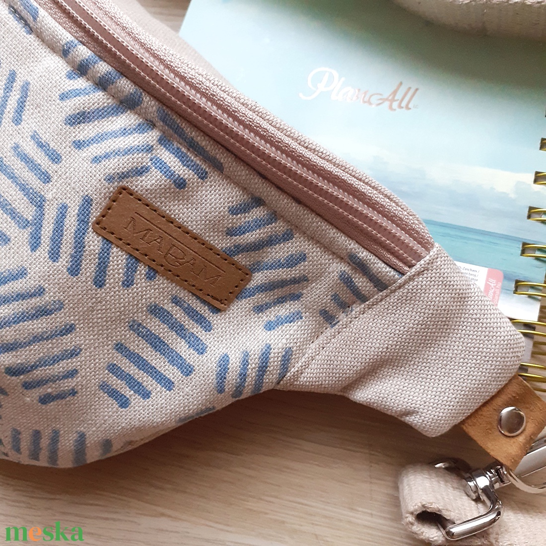 Türkizkék, mintás lenvászon Övtáska, Kistáska, Crossbody - táska & tok - övtáska - Meska.hu Türkizkék, mintás lenvászon Övtáska, Kistáska, Crossbody - táska & tok - övtáska - Meska.hu