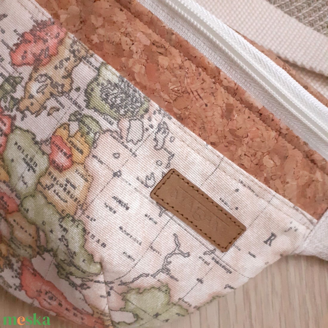 Európa térképmintás övtáska, kistáska, crossbody - táska & tok - övtáska - Meska.hu