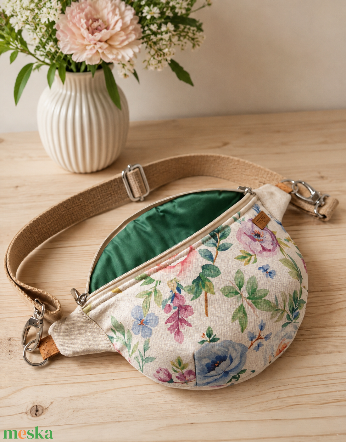 Virágmintás Övtáska, Kistáska, Crossbody - táska & tok - övtáska - Meska.hu
