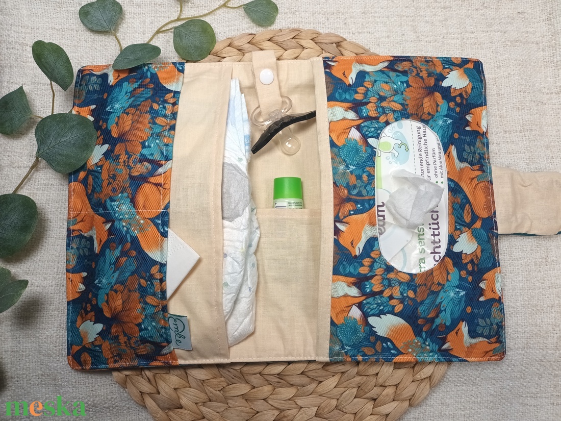 Prémium pelenkázó neszeszer textilbőrrel - táska & tok - Meska.hu