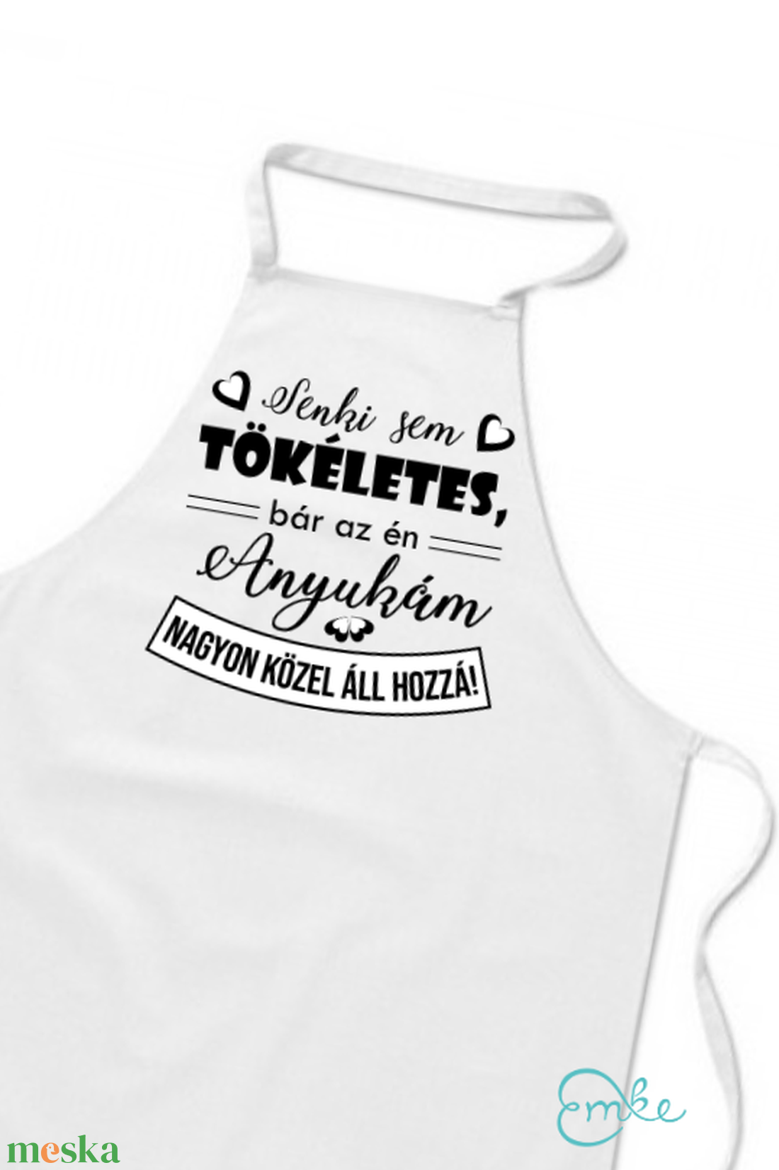 Kötény - Senki sem tökéletes - otthon & életmód - konyhafelszerelés, tálalás - konyhai textil - kötény - Meska.hu