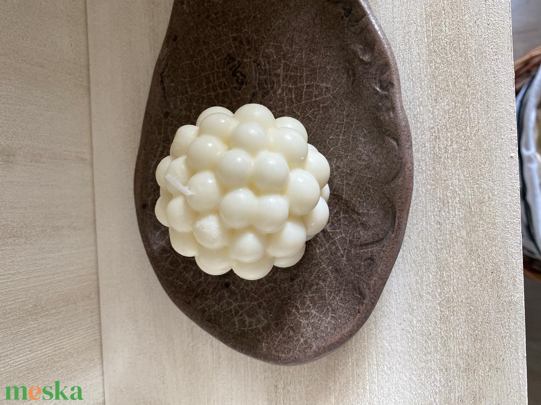 Gömb alakú bubi gyertya - otthon & életmód - gyertya, illat, aroma - gyertya - Meska.hu