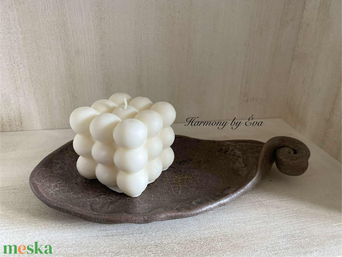 Buborék négyzet gyertya - otthon & életmód - gyertya, illat, aroma - gyertya - Meska.hu