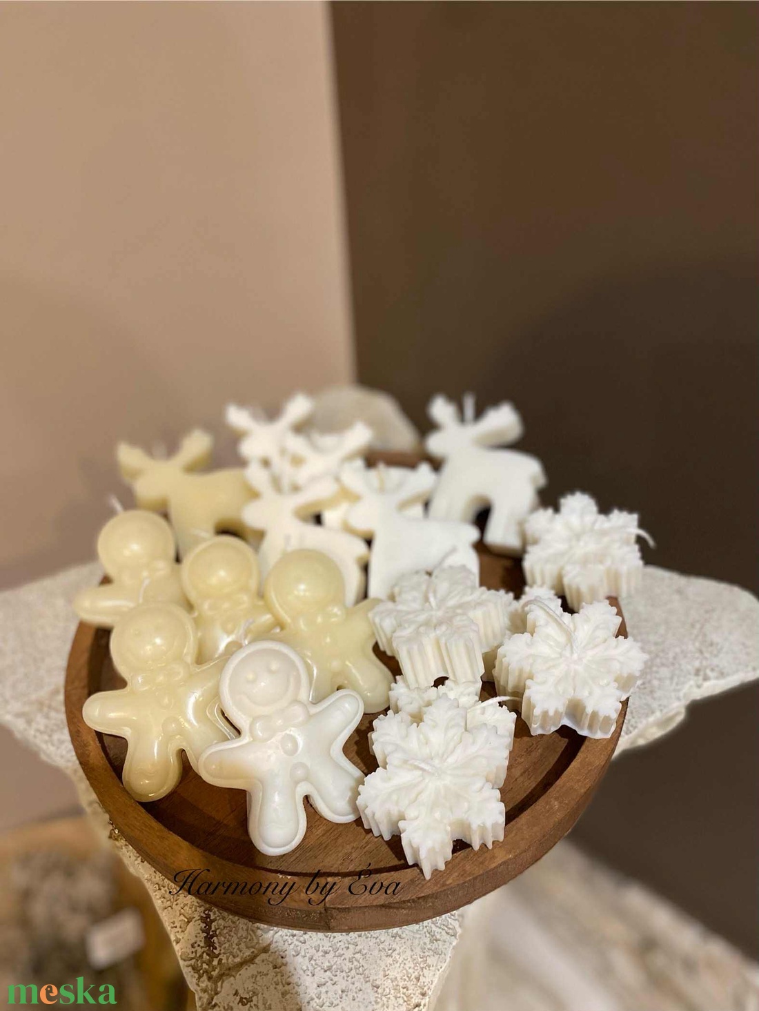 Angyal, télapó, mézesfigura, szarvas, hullám oszlop - esküvő - dekoráció - gyertya & gyertyatartó - Meska.hu