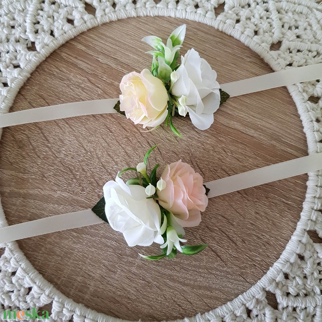 Mini Szett csuklódísz esküvőre koszorúslánynak  - esküvő - ékszer - karkötő & csuklódísz - Meska.hu