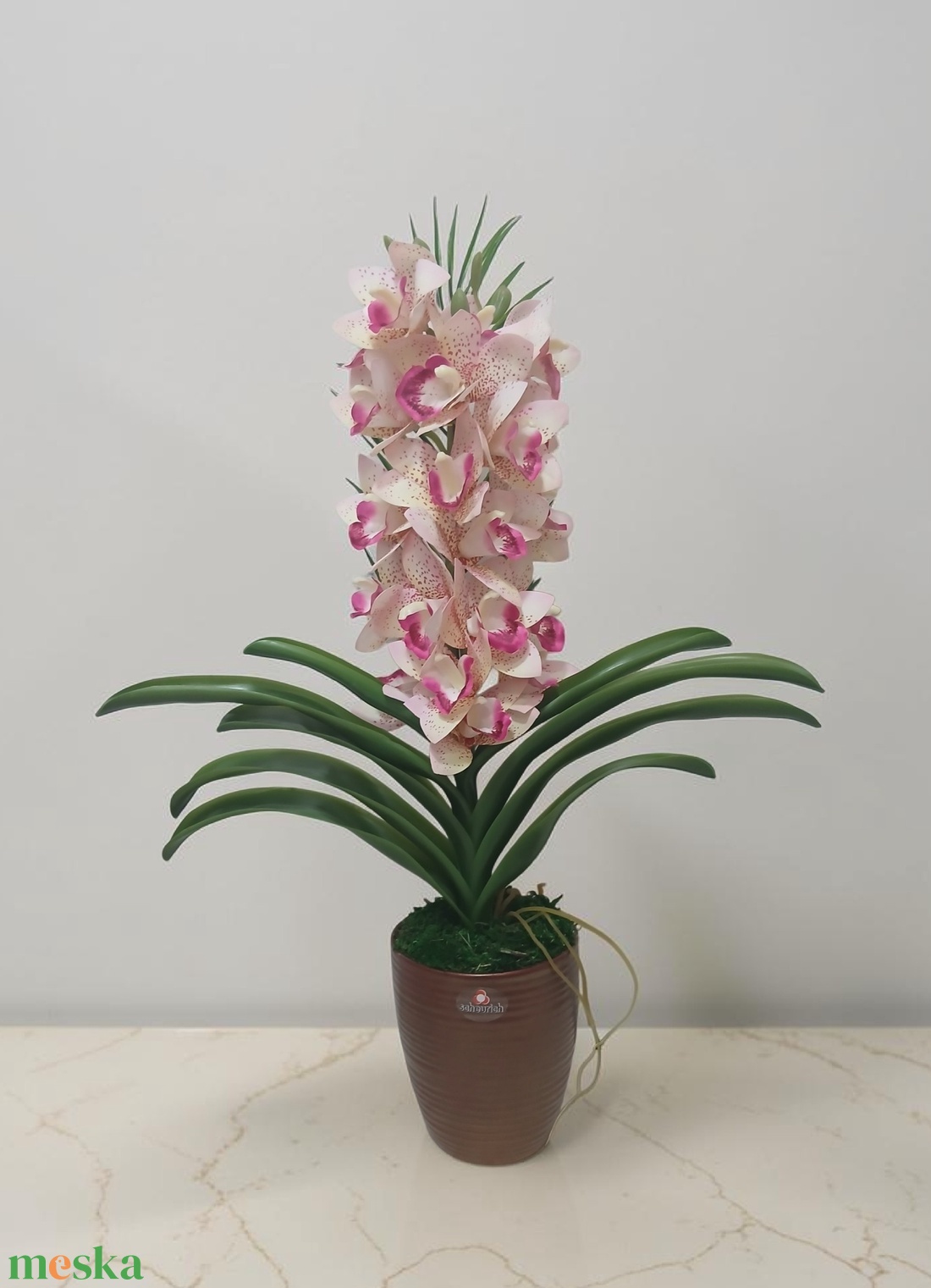Két szálas csónakorchidea  - otthon & életmód - virágdekoráció - virágdíszek - asztali virágdísz - Meska.hu