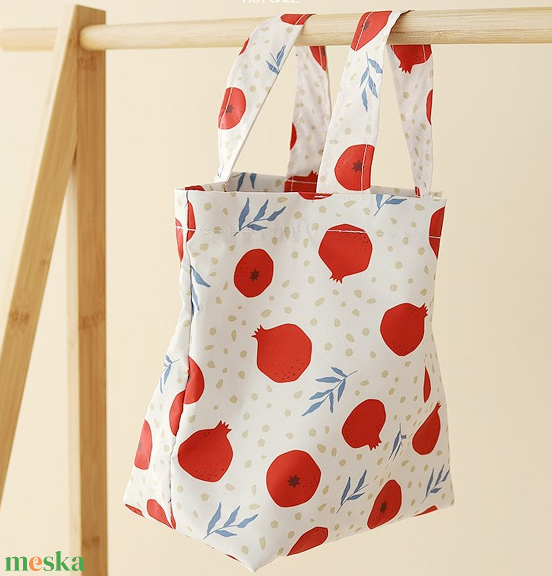 Vízálló Ecobag uzsonnás, ebédes táska - Gránátalma dizájn - táska & tok - uzsonna- & ebéd tartó - ebéd tasak, doboz - Meska.hu