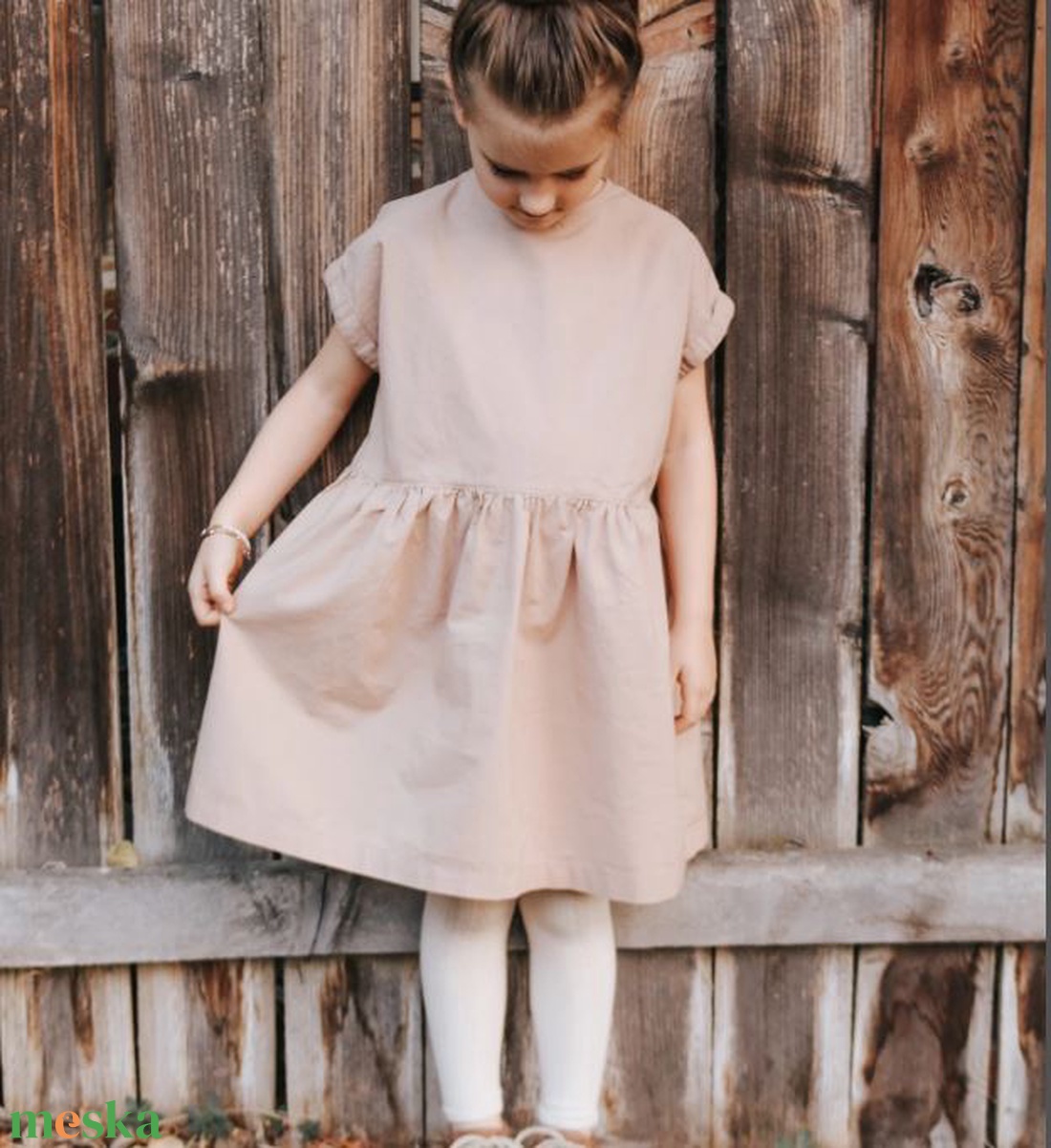 Bő szabású leányka ruha - 100% pamut -több méretben is  0-8 éves korig - ruha & divat - babaruha & gyerekruha - ruha - Meska.hu