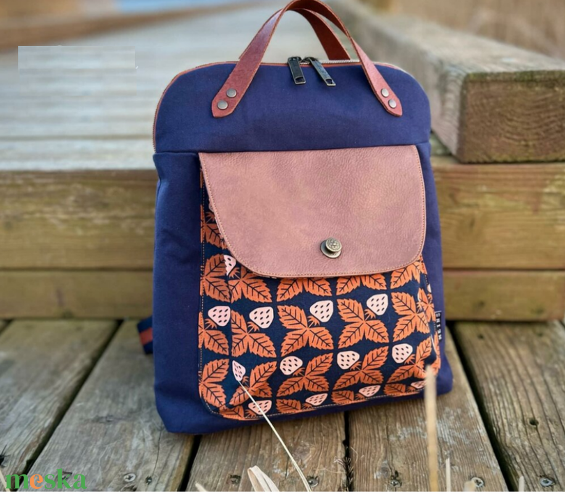 Könnyed Lapháti -vízálló, strapabíró oilskin vászonból - MARY - táska & tok - hátizsák - hátizsák - Meska.hu