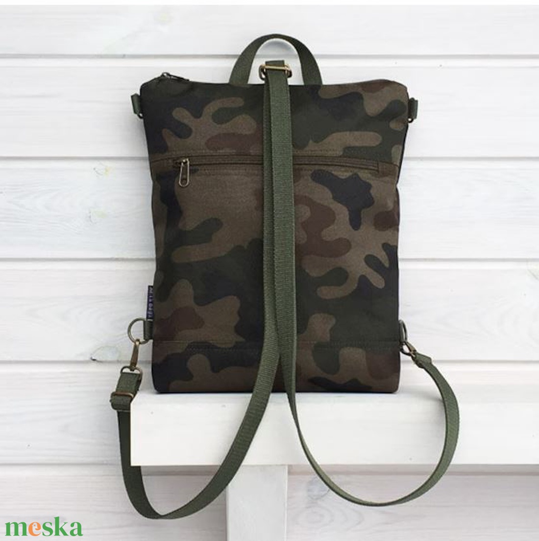 Terepmintás kézitáska/ crossbody bag/háti - 2 méretben - CAMO MINI és MIDI - táska & tok - hátizsák - roll top hátizsák - Meska.hu