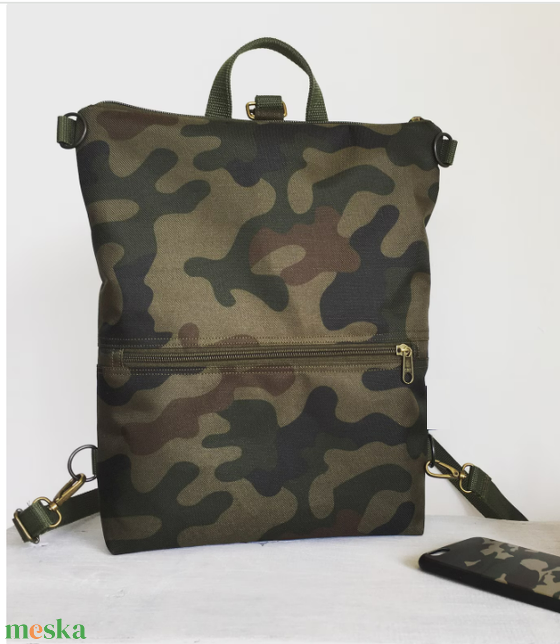 Terepmintás kézitáska/ crossbody bag/háti - 2 méretben - CAMO MINI és MIDI - táska & tok - hátizsák - roll top hátizsák - Meska.hu