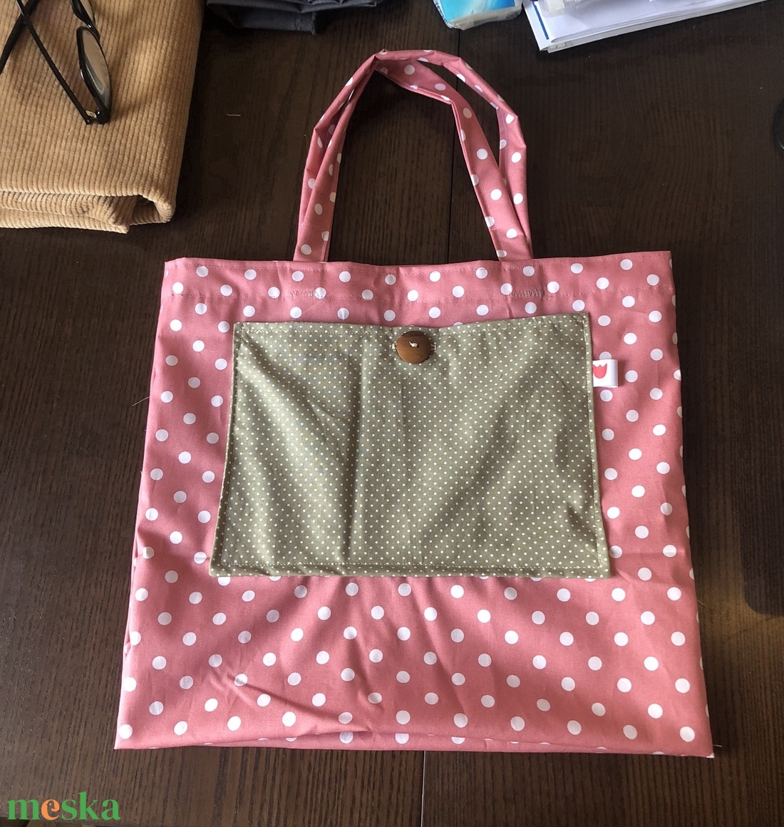 Vintage stílusú Shopper - bevásárló táska - - táska & tok - bevásárlás & shopper táska - shopper, textiltáska, szatyor - Meska.hu