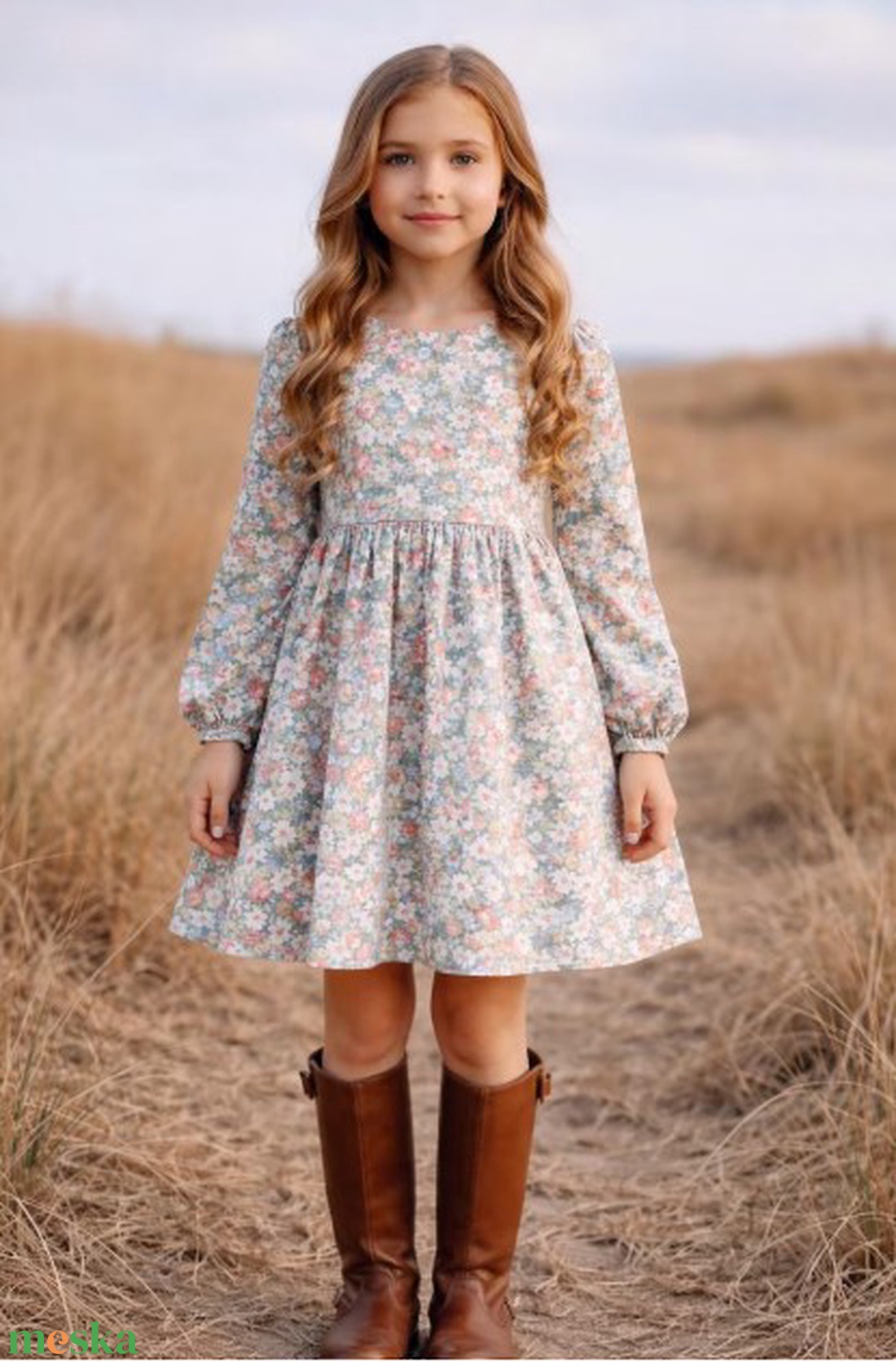 Vidékies stílusú leányka ruha - ANNABELLE - ruha & divat - gyerekruha - ruha - Meska.hu