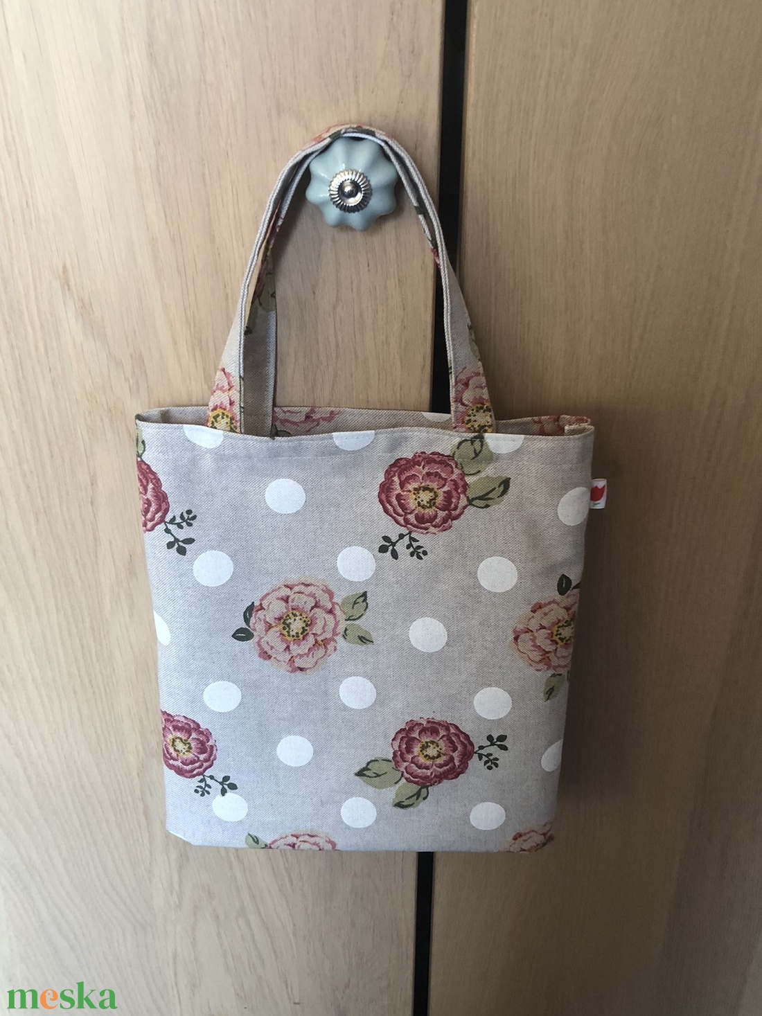 Retró Mini Shopper - kisszatyor - MARY'S GARDEN - táska & tok - bevásárlás & shopper táska - shopper, textiltáska, szatyor - Meska.hu