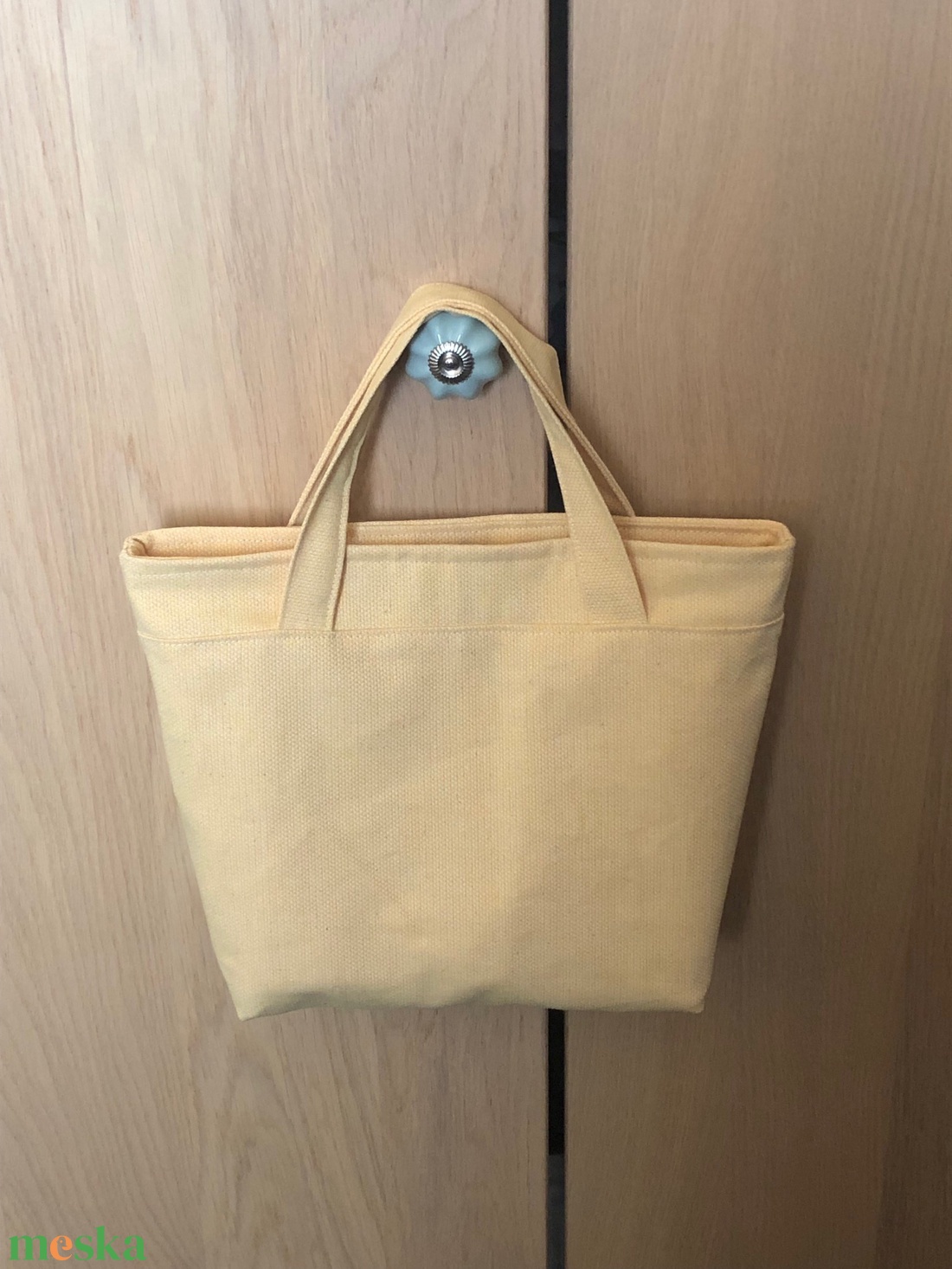 Mini bag   - kézitáska, uzsonnás táska -CREAMY YELLOW - táska & tok - uzsonna- & ebéd tartó - ebéd tasak, doboz - Meska.hu