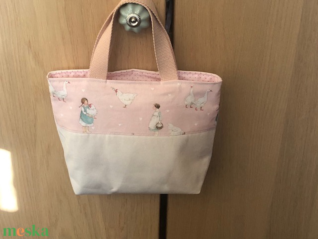 Vidékies stílusú Minibag - uzsonnás / ovis táska - ELVES ON THE FARM - táska & tok - uzsonna- & ebéd tartó - szendvics csomagoló - Meska.hu