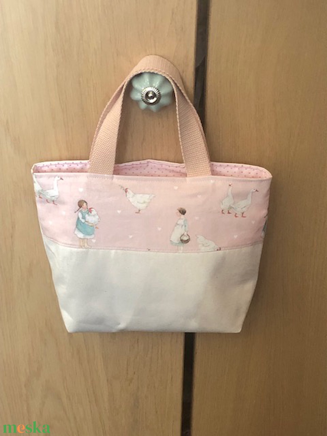 Vidékies stílusú Minibag - uzsonnás / ovis táska - ELVES ON THE FARM - táska & tok - uzsonna- & ebéd tartó - szendvics csomagoló - Meska.hu