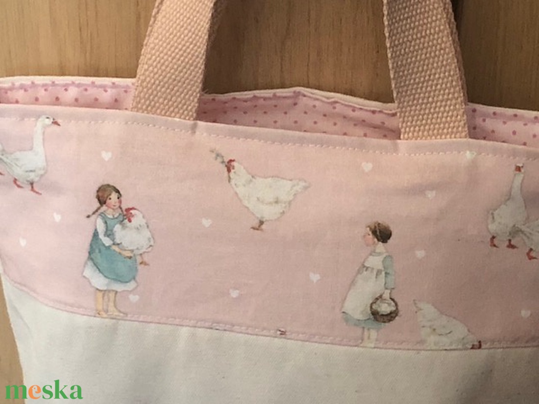 Vidékies stílusú Minibag - uzsonnás / ovis táska - ELVES ON THE FARM - táska & tok - uzsonna- & ebéd tartó - szendvics csomagoló - Meska.hu