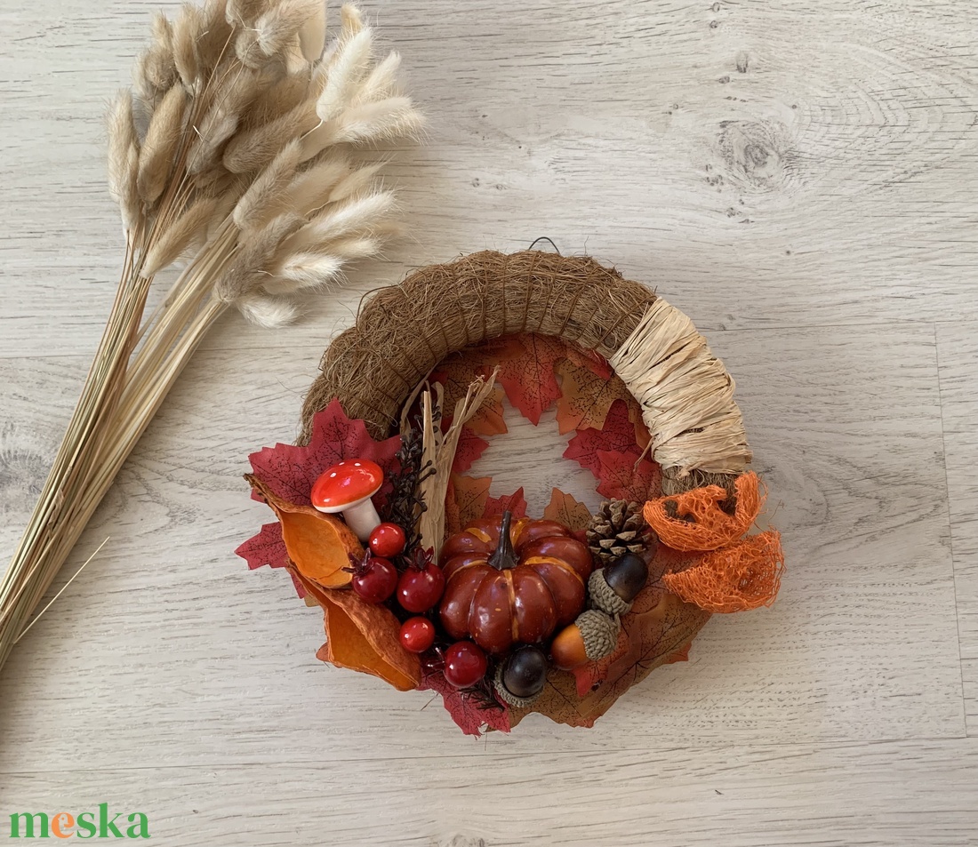Őszi ajtódísz 20 cm átmérőjű - otthon & életmód - dekoráció - ajtó- és ablak dekoráció - ajtódísz & kopogtató - Meska.hu