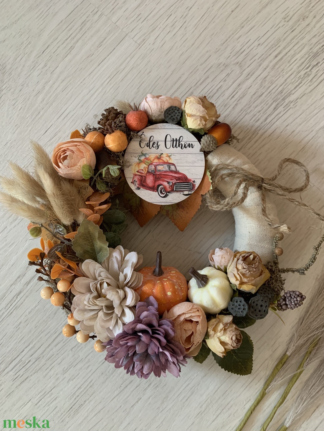 Őszi ajtódísz 22 cm - otthon & életmód - dekoráció - ajtó- és ablak dekoráció - ajtódísz & kopogtató - Meska.hu