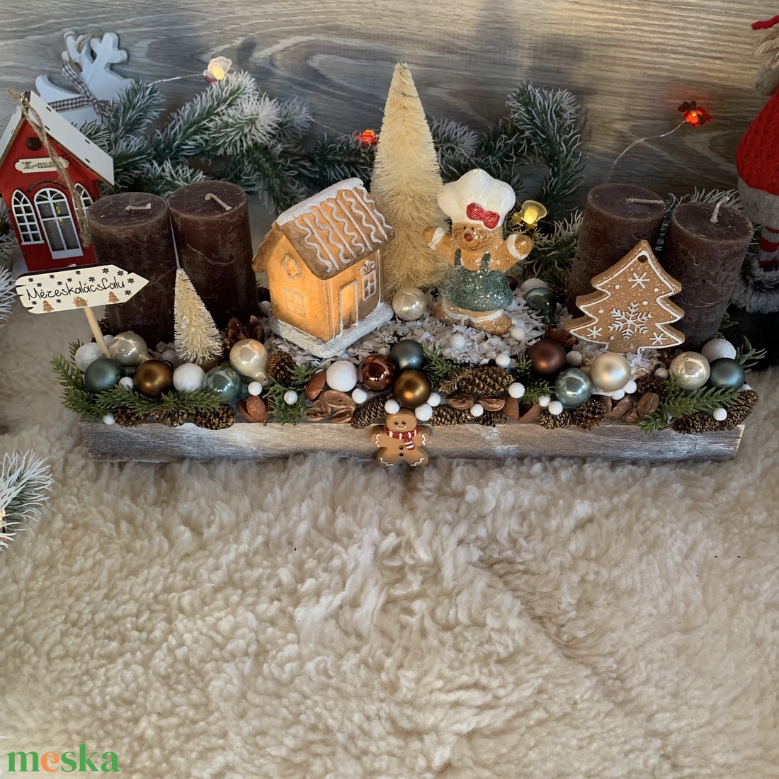 Mézeskalács adventi dekoráció - karácsony - adventi díszek - adventi asztaldísz - Meska.hu Mézeskalács adventi dekoráció - karácsony - adventi díszek - adventi asztaldísz - Meska.hu
