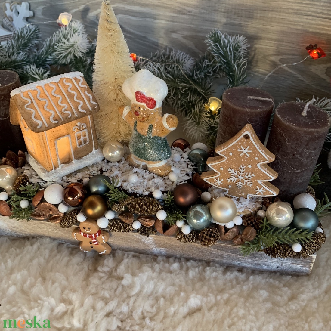 Mézeskalács adventi dekoráció - karácsony - adventi díszek - adventi asztaldísz - Meska.hu Mézeskalács adventi dekoráció - karácsony - adventi díszek - adventi asztaldísz - Meska.hu