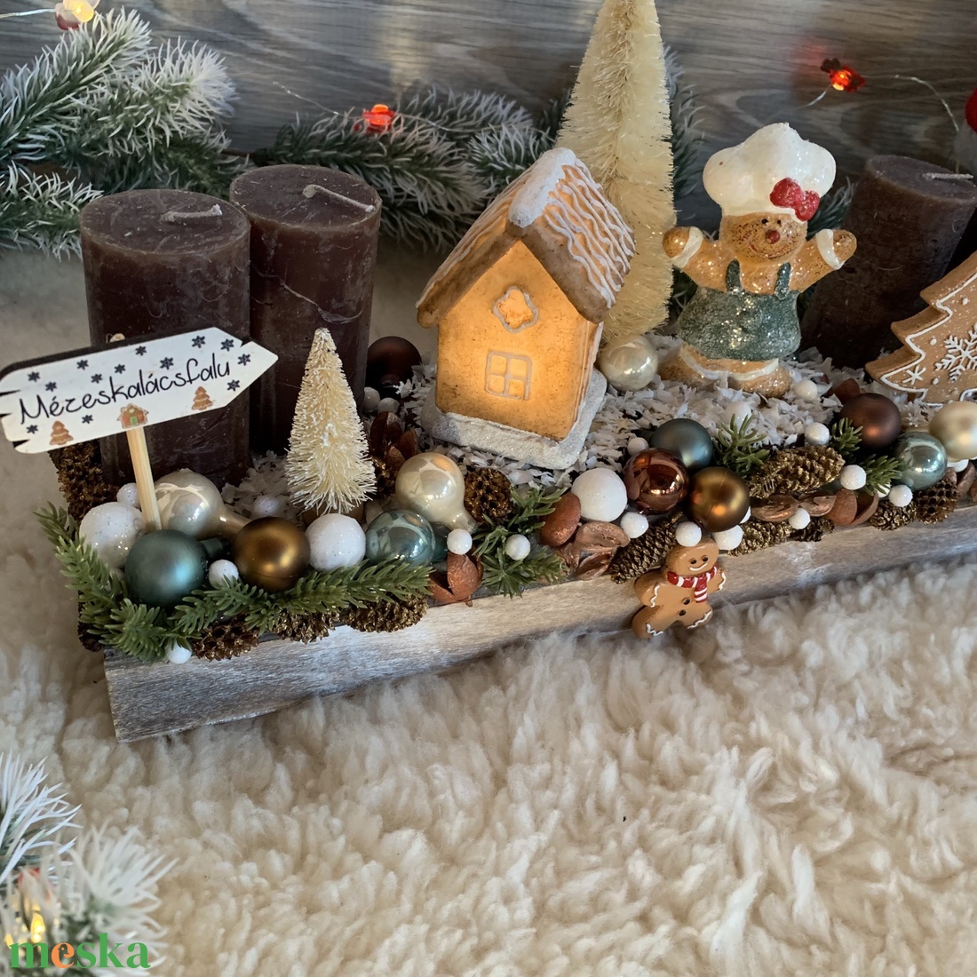 Mézeskalács adventi dekoráció - karácsony - adventi díszek - adventi asztaldísz - Meska.hu Mézeskalács adventi dekoráció - karácsony - adventi díszek - adventi asztaldísz - Meska.hu