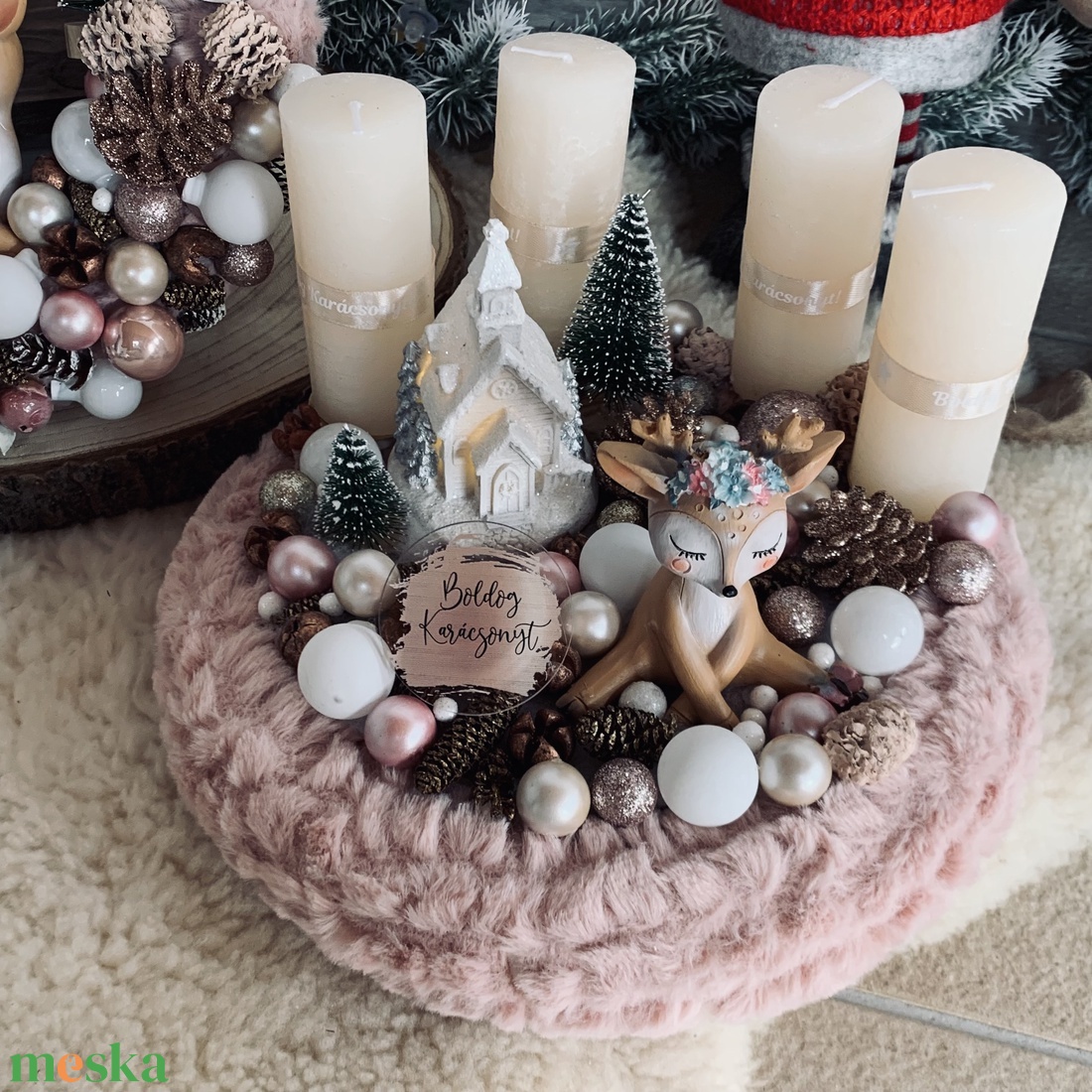 Adventi őzikés szett - karácsony - adventi díszek - adventi asztaldísz - Meska.hu Adventi őzikés szett - karácsony - adventi díszek - adventi asztaldísz - Meska.hu