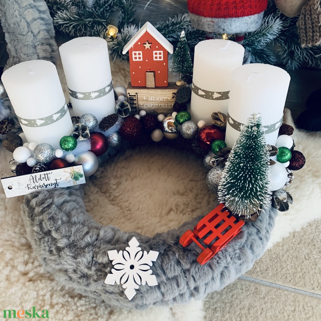 Karácsonyi házikós adventi szett - karácsony - adventi díszek - adventi asztaldísz - Meska.hu Karácsonyi házikós adventi szett - karácsony - adventi díszek - adventi asztaldísz - Meska.hu