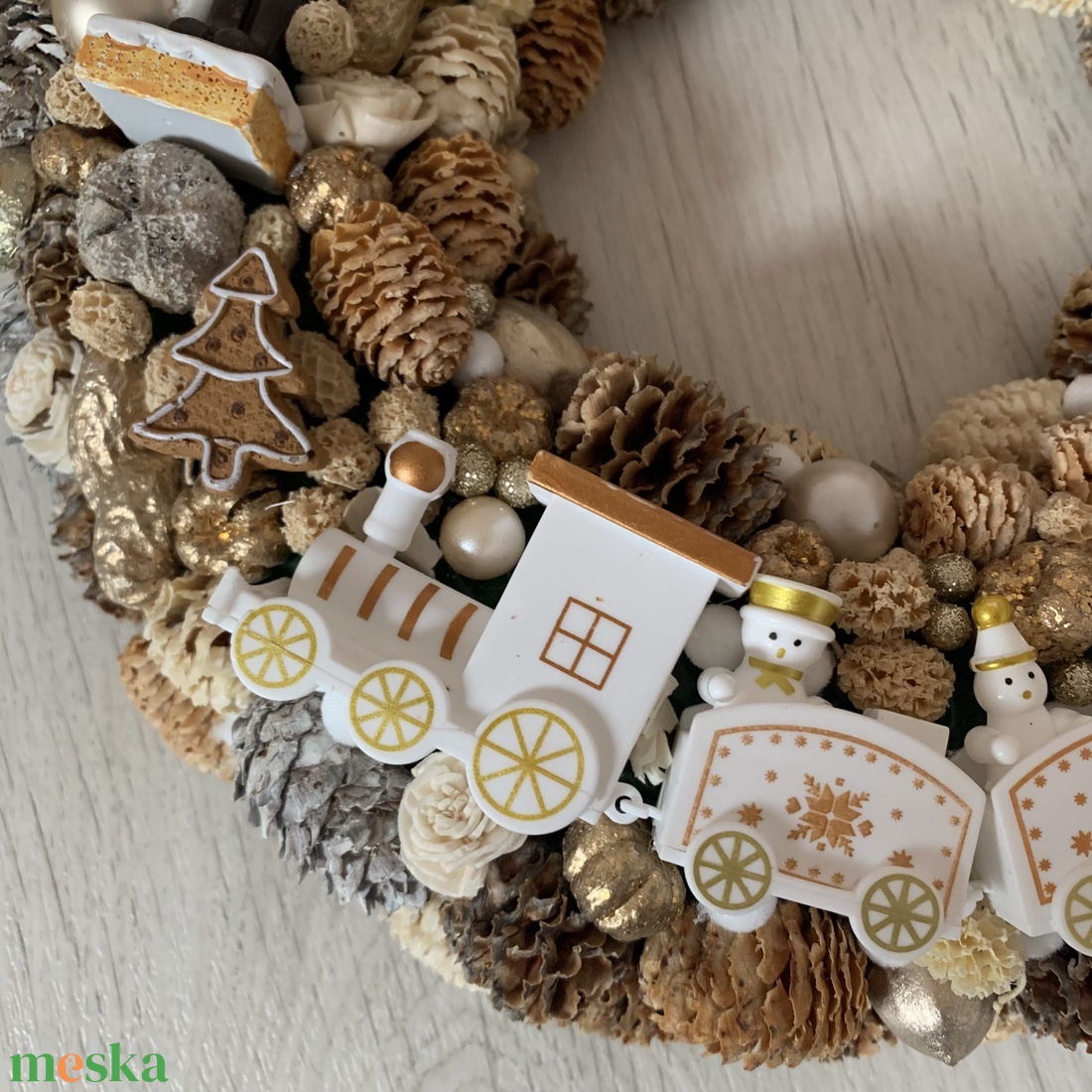 Diótörő arany varázs ajtódísz - karácsony - adventi díszek - adventi asztaldísz - Meska.hu