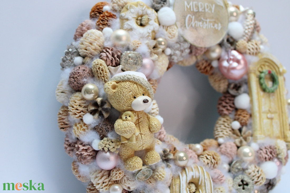 Macis karácsonyi ajtódísz - karácsony - adventi díszek - adventi asztaldísz - Meska.hu