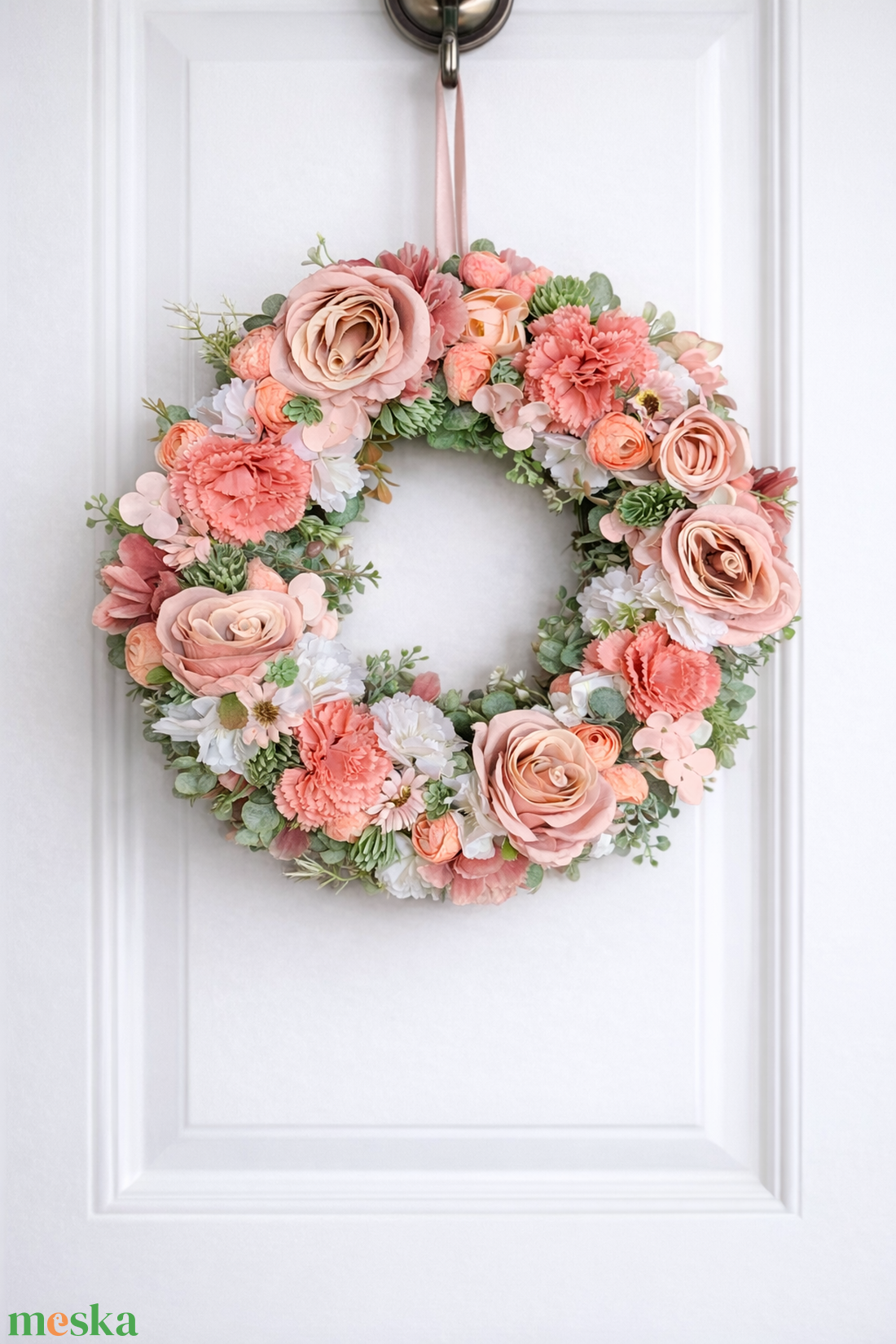 Tavaszi ajtódísz 33 cm-es - otthon & életmód - dekoráció - ajtó- és ablak dekoráció - ajtódísz & kopogtató - Meska.hu