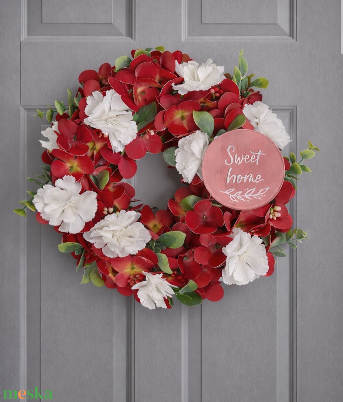 Tavaszi ajtódísz 25 cm-es hortenzia alapú - otthon & életmód - dekoráció - ajtó- és ablak dekoráció - ajtódísz & kopogtató - Meska.hu