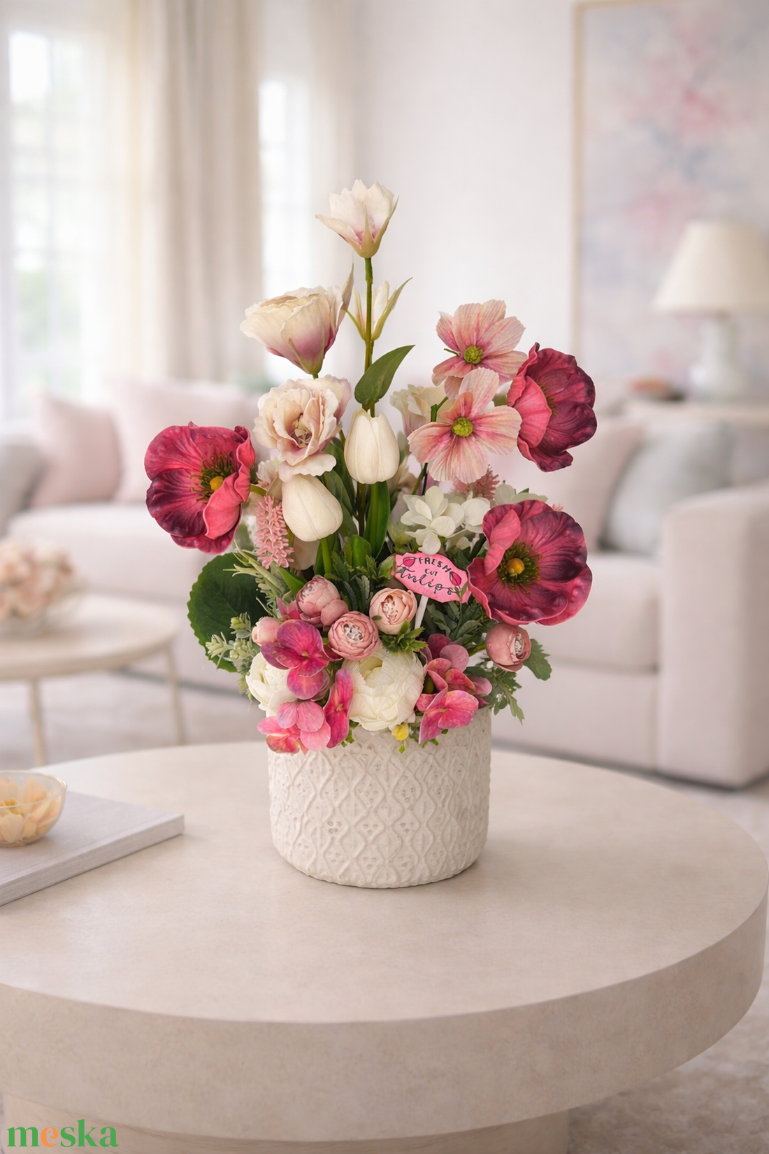 Tavaszi asztaldísz 24x40 cm - otthon & életmód - dekoráció - ajtó- és ablak dekoráció - ajtódísz & kopogtató - Meska.hu