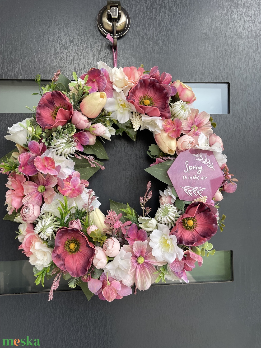 Tavaszi ajtódísz 35 cm-es - otthon & életmód - dekoráció - ajtó- és ablak dekoráció - ajtódísz & kopogtató - Meska.hu