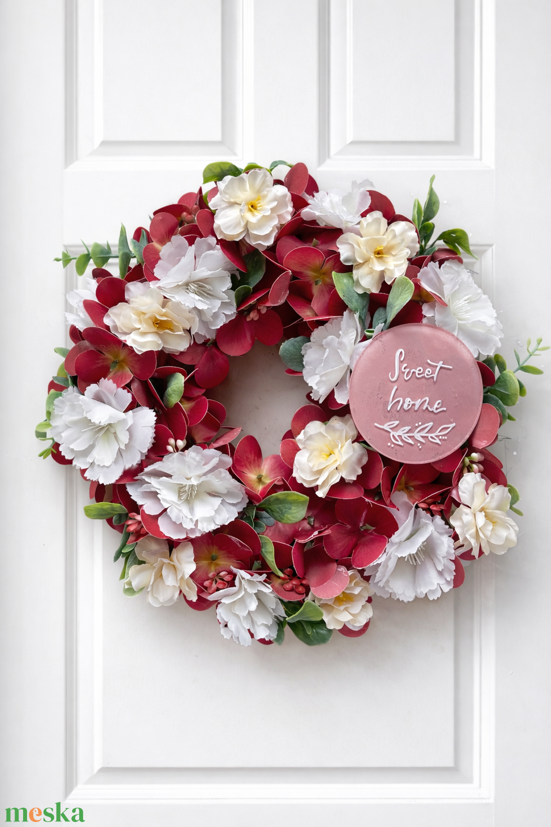 Tavaszi ajtódísz 25 cm-es hortenzia alapú - otthon & életmód - dekoráció - ajtó- és ablak dekoráció - ajtódísz & kopogtató - Meska.hu