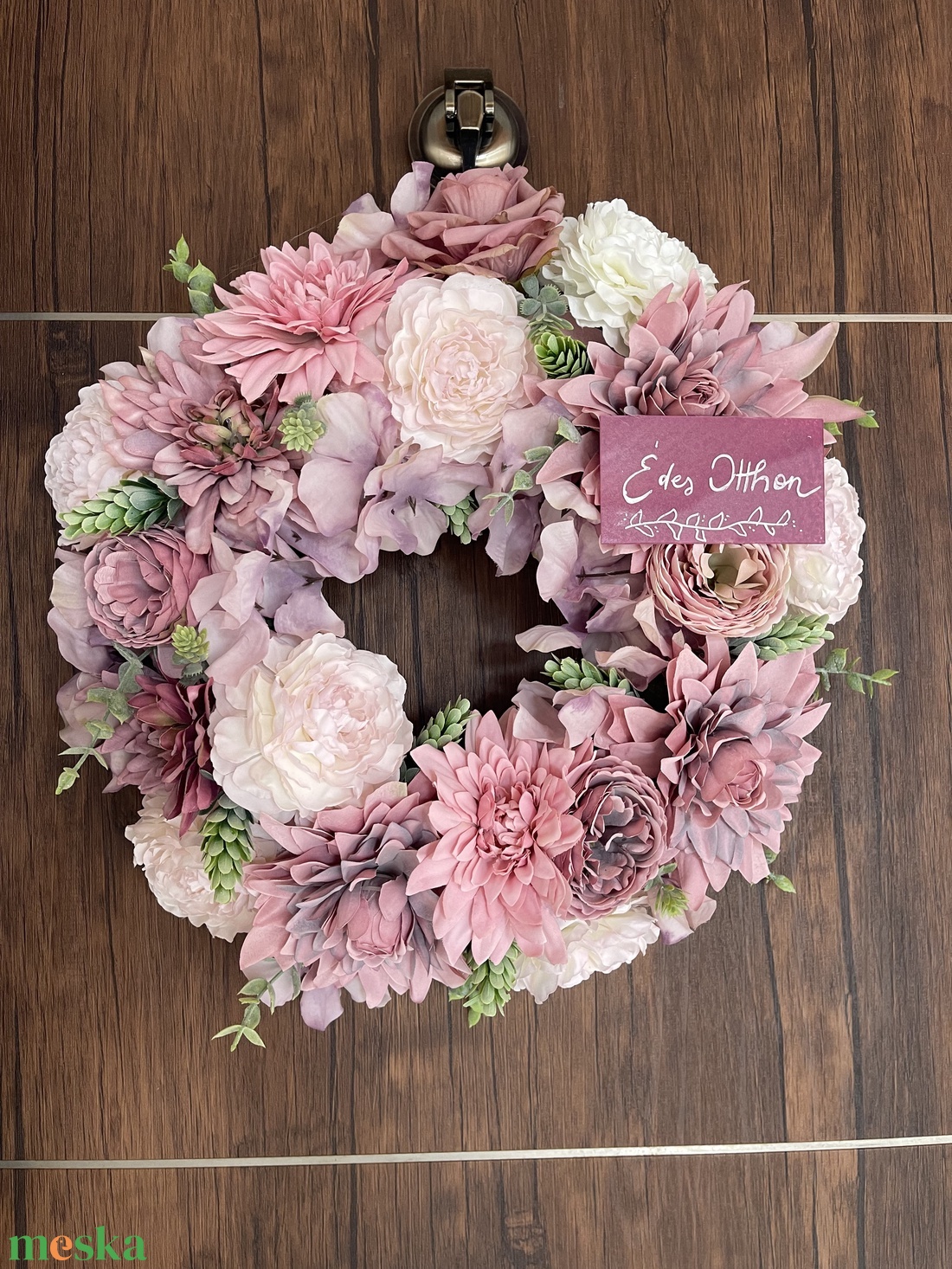 Tavaszi pasztell lila ajtódíszek 34 cm-es - otthon & életmód - dekoráció - ajtó- és ablak dekoráció - ajtódísz & kopogtató - Meska.hu