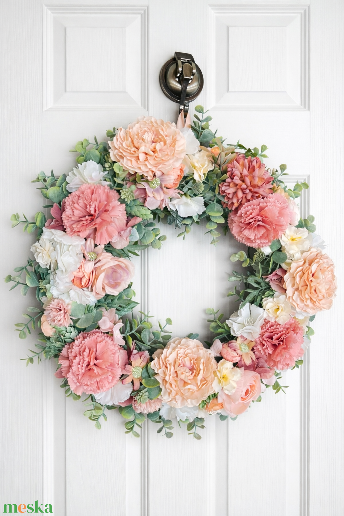 Tavaszi ajtódísz 40 cm-es - otthon & életmód - dekoráció - ajtó- és ablak dekoráció - ajtódísz & kopogtató - Meska.hu