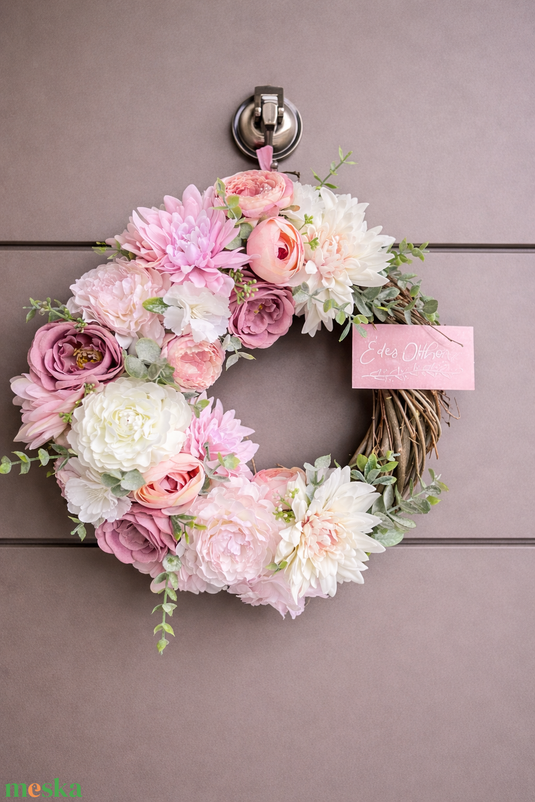 Tavaszi ajtódíszek 35 cm-es vessző alapú - otthon & életmód - dekoráció - ajtó- és ablak dekoráció - ajtódísz & kopogtató - Meska.hu